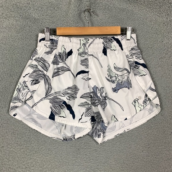 Lot Of 2 Athleta Racer Run Shorts Women's Small Floral Nouveau/Printed Lined Gym - Picture 2 of 12